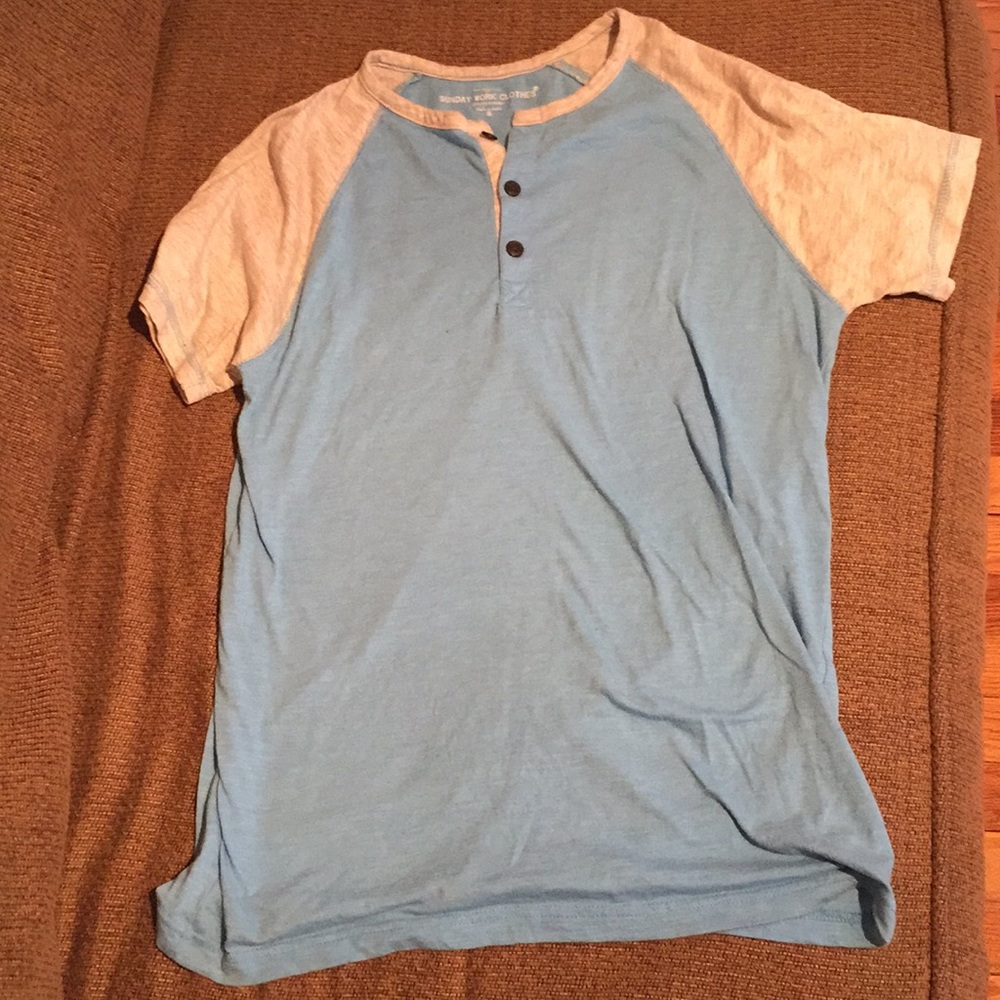 Sunday Work Clothes Henley Short sleeve baseball T